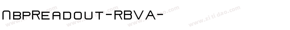 NbpReadout-RBVA字体转换