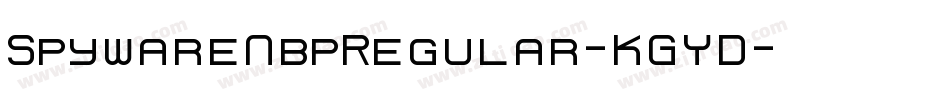 SpywareNbpRegular-KGYD字体转换