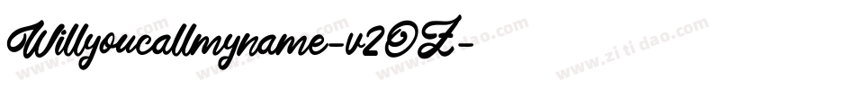 Willyoucallmyname-v2OZ字体转换