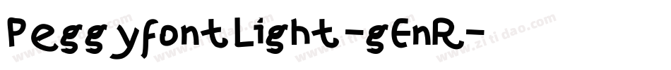 PeggyfontLight-gEnR字体转换