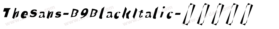 TheSans-B9BlackItalic字体转换