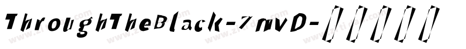 ThroughTheBlack-7mvD字体转换