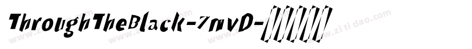 ThroughTheBlack-7mvD字体转换