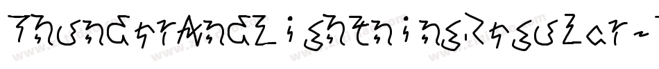 ThunderAndLightningRegular-X0y9字体转换