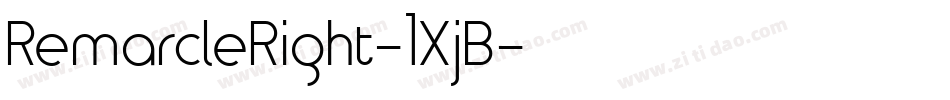 RemarcleRight-1XjB字体转换