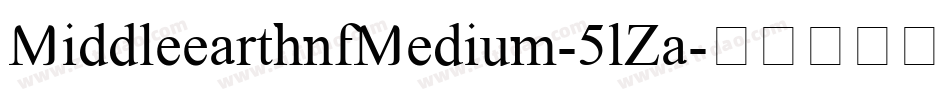 MiddleearthnfMedium-5lZa字体转换