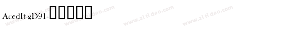 AcedIt-gD91字体转换
