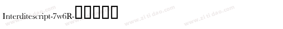 Interditescript-7w6R字体转换