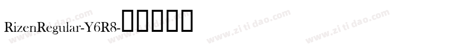 RizenRegular-Y6R8字体转换