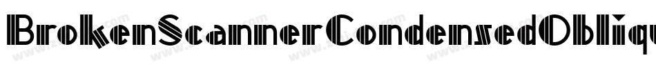 BrokenScannerCondensedOblique-y5WM字体转换
