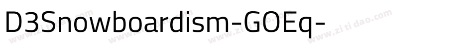 D3Snowboardism-GOEq字体转换