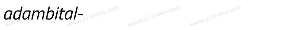 adambital字体转换