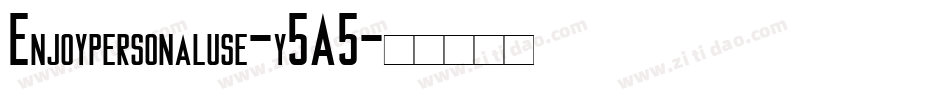 Enjoypersonaluse-y5A5字体转换