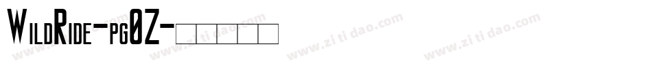 WildRide-pg0Z字体转换 WildRide-pg0Z字体转换