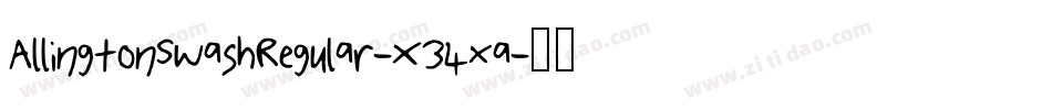 AllingtonSwashRegular-X34xa字体转换