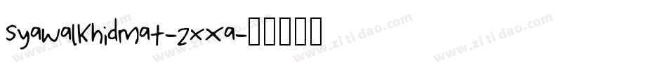 SyawalKhidmat-zxXa字体转换