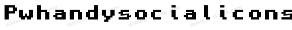 Pwhandysocialicons-2Kr8字体转换