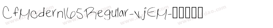 CfModern165Regular-vjEM字体转换