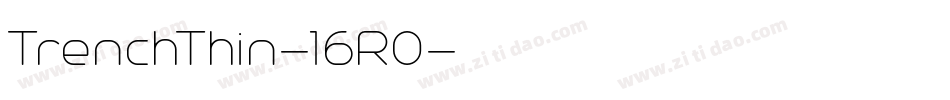 TrenchThin-16R0字体转换