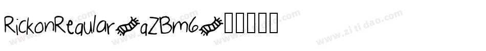 RickonRegular-qZBm6字体转换