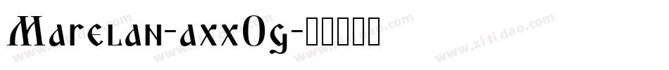 Marelan-axx0g字体转换