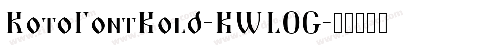RotoFontBold-BWL0G字体转换