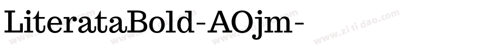 LiterataBold-AOjm字体转换