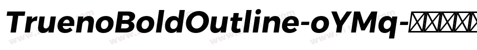 TruenoBoldOutline-oYMq字体转换
