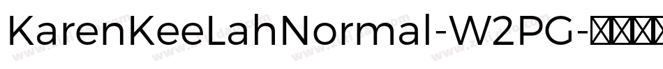KarenKeeLahNormal-W2PG字体转换