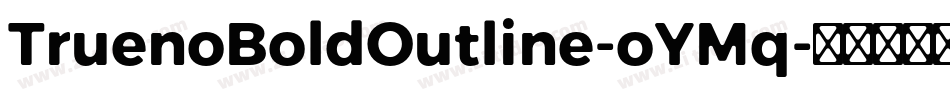 TruenoBoldOutline-oYMq字体转换