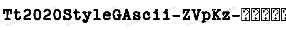 Tt2020StyleGAscii-ZVpKz字体转换