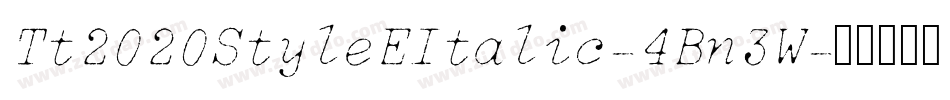 Tt2020StyleEItalic-4Bn3W字体转换