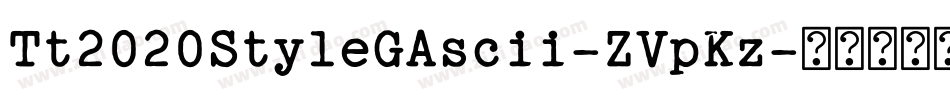 Tt2020StyleGAscii-ZVpKz字体转换