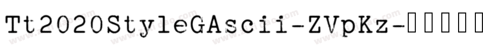 Tt2020StyleGAscii-ZVpKz字体转换
