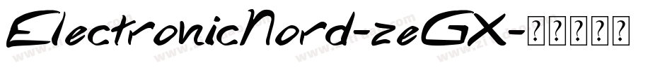 ElectronicNord-zeGX字体转换