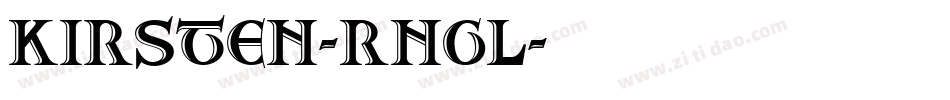 Kirsten-RnGl字体转换