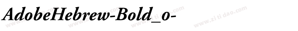 AdobeHebrew-Bold_0字体转换