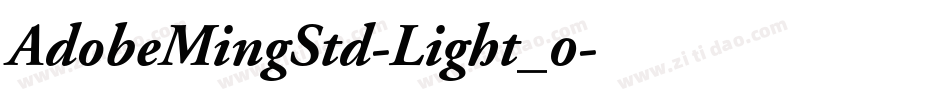 AdobeMingStd-Light_0字体转换