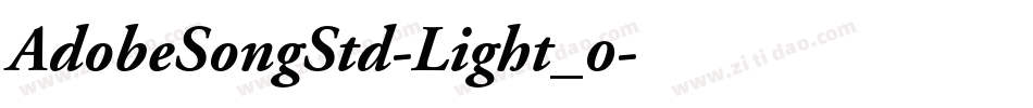 AdobeSongStd-Light_0字体转换