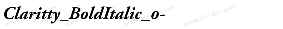 Claritty_BoldItalic_0字体转换