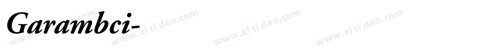 Garambci字体转换
