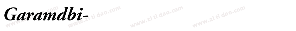 Garamdbi字体转换