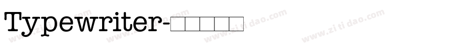 Typewriter字体转换