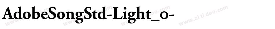 AdobeSongStd-Light_0字体转换