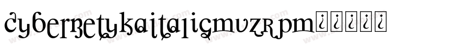 CybernetykaItalic-Vz20字体转换