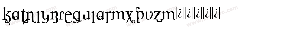 KathlynRegular-8PVz字体转换