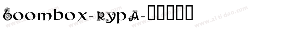 Boombox-RYpA字体转换