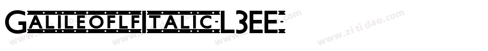 GalileoflfItalic-L3EE字体转换