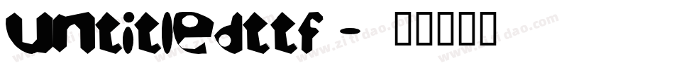 UntitledTTF字体转换