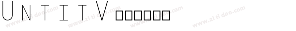 UntitV字体转换
